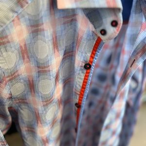 Slim Fitted, Spread high Collar Dress shirt ! clean, no stains, almost new .